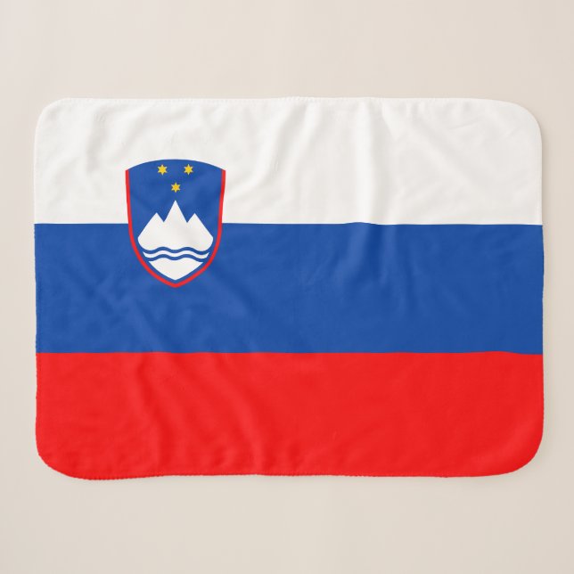 Slovenia Flag Sherpa Blanket (Front (Horizontal))