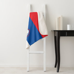 Slovenia flag sherpa blanket