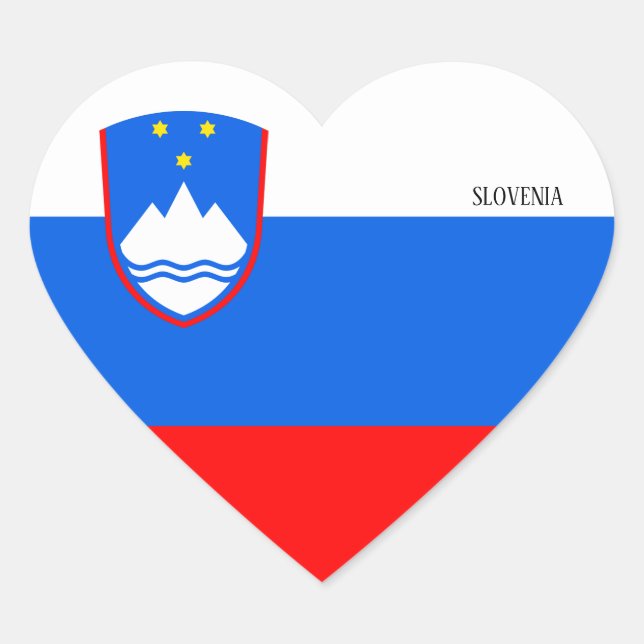 Slovenia Flag Splendid Patriotic Heart Sticker (Front)