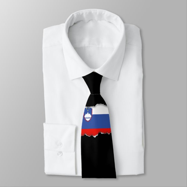 Slovenia Flag Tie (Tied)