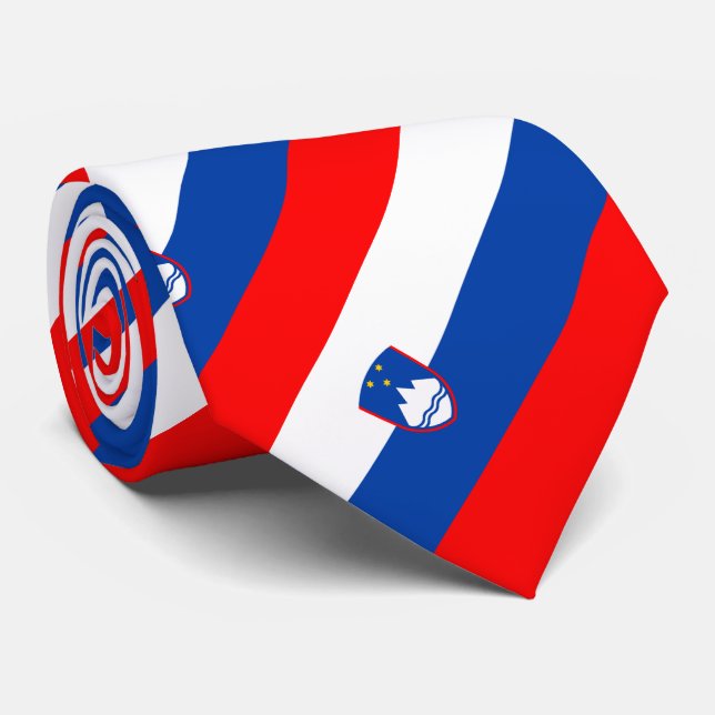 Slovenia Flag Tie (Rolled)