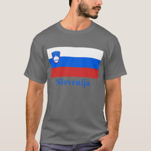 Slovenia Flag with Name in Slovenian T-Shirt