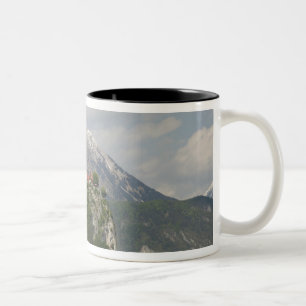 SLOVENIA, GORENJSKA, Bled: Bled Castle & 2 Two-Tone Coffee Mug