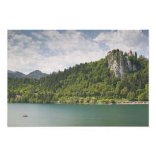 SLOVENIA, GORENJSKA, Bled: Bled Castle & Photo Print