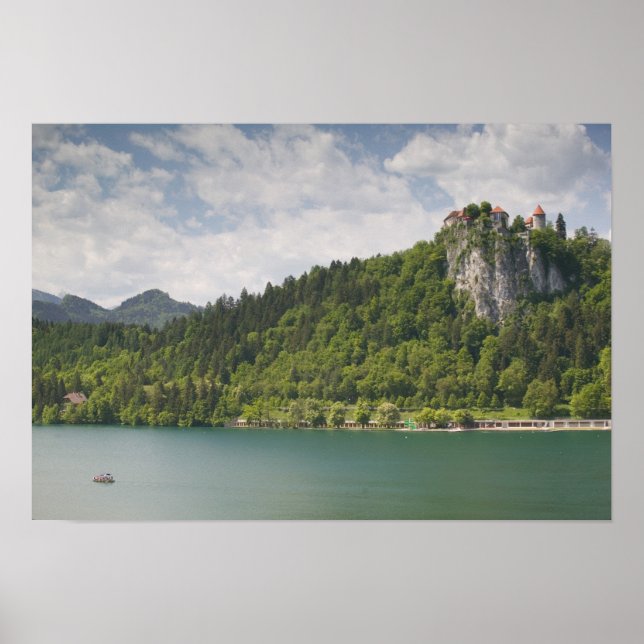 SLOVENIA, GORENJSKA, Bled: Bled Castle & Poster (Front)