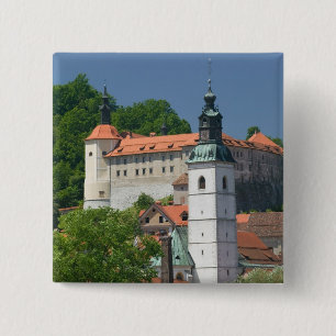 SLOVENIA, GORENJSKA, Skofja Loka: Church of St. 15 Cm Square Badge