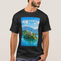 Slovenia Illustration Travel Art Vintage
