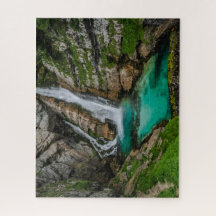 Slovenia Jigsaw Puzzle - Savica waterfall