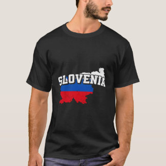 Slovenia Map And Flag Souvenir Slovenian T-Shirt