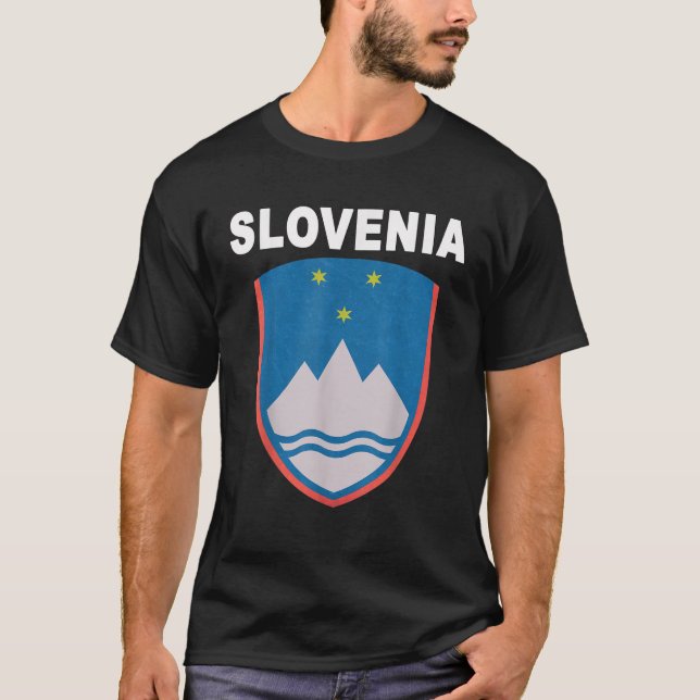 Slovenia National Crest Slovenian Coat of Arms T s T-Shirt (Front)