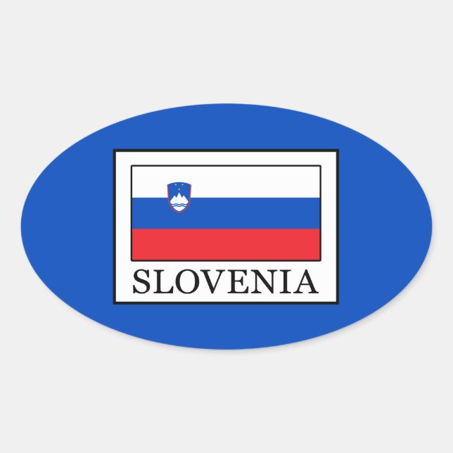 Slovenia Oval Sticker (Front)