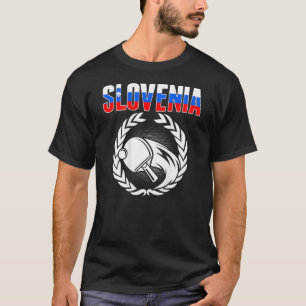 Slovenia Ping Pong  Slovenian Table Tennis Support T-Shirt