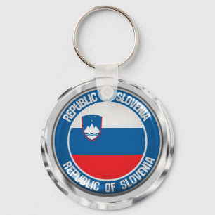Slovenia Round Emblem Key Ring
