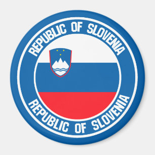 Slovenia Round Emblem Magnet
