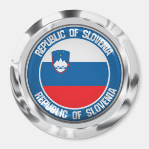 Slovenia Round Emblem Magnet