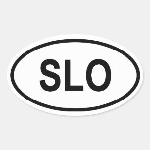 Slovenia "SLO" Oval Sticker