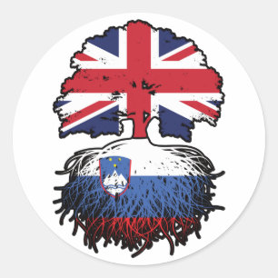 Slovenia Slovenian British UK United Kingdom Classic Round Sticker