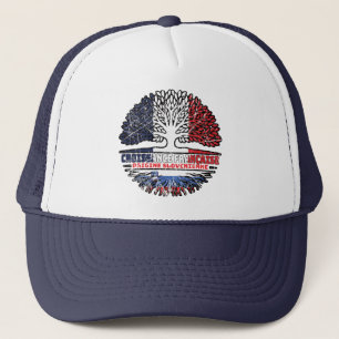 Slovenia Slovenian French France Tree Roots Flag Trucker Hat