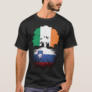 Slovenia Slovenian Irish Ireland Tree Roots Flag T-Shirt