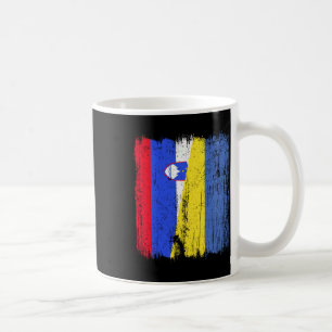 Slovenia Ukraine Half Flag Slovenian Ukrainian Her Coffee Mug