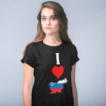 Slovenia Vertical I Love Slovenian Flag Map Womens