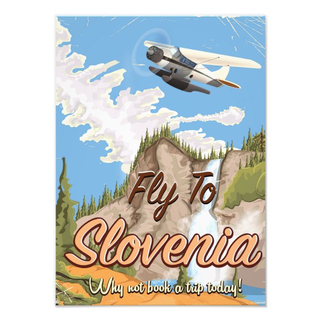 Slovenia Vintage style travel poster (Front)