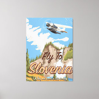 Slovenia Vintage style travel poster Canvas Print