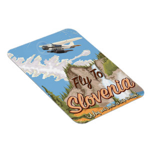 Slovenia Vintage style travel poster Magnet