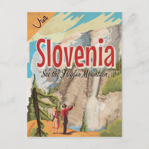 Slovenia Vintage Travel Poster Postcard