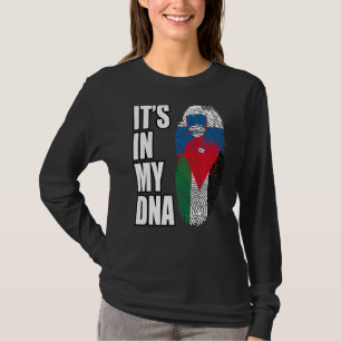 Slovenian And Jordanian Vintage Heritage Dna Flag T-Shirt