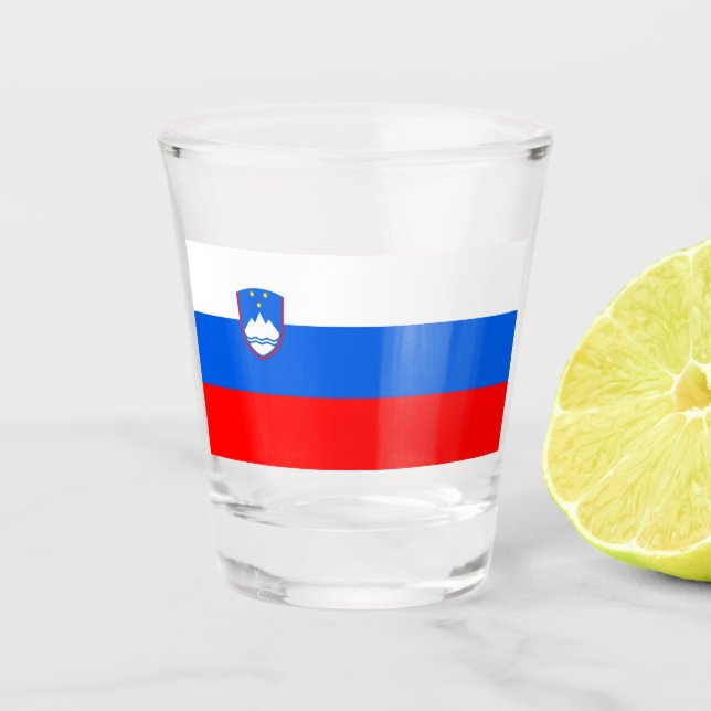 Slovenian Flag Shot Glass (Front)