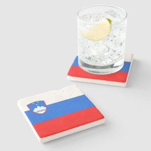 Slovenian Flag Stone Coaster