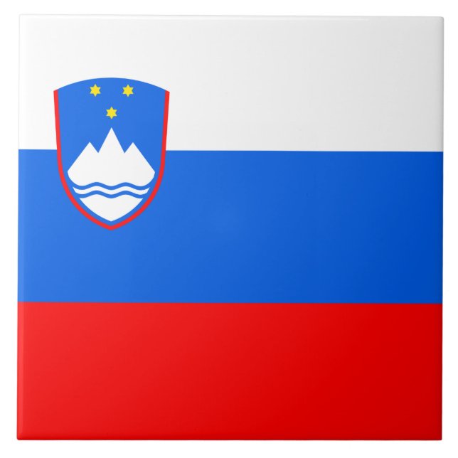 Slovenian Flag Tile (Front)