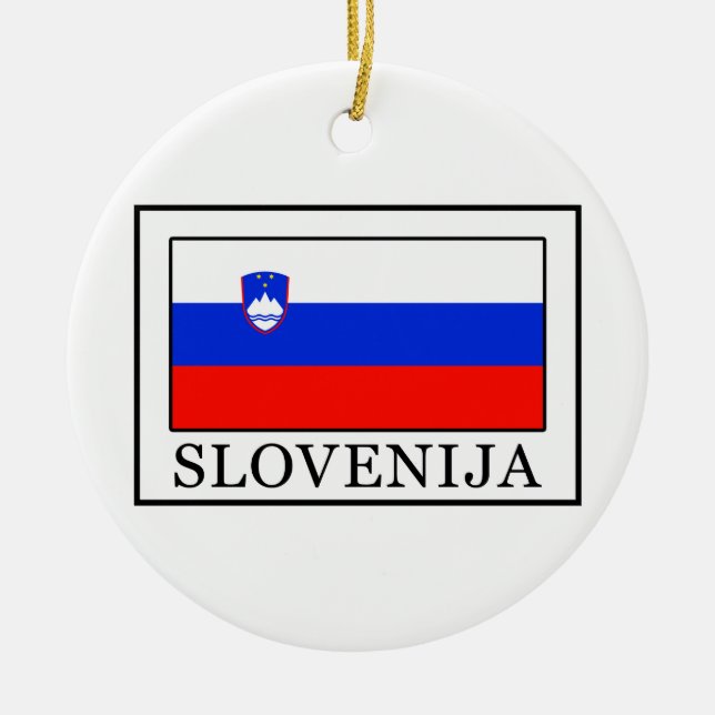 Slovenija Ceramic Tree Decoration (Front)