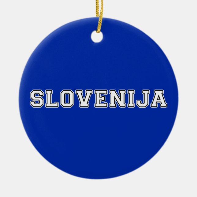 Slovenija Ceramic Tree Decoration (Front)
