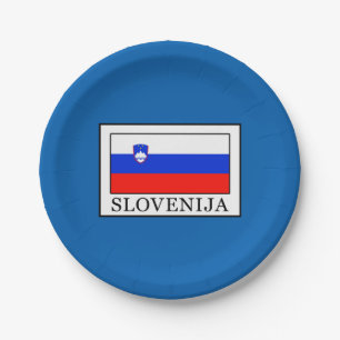 Slovenija Paper Plate