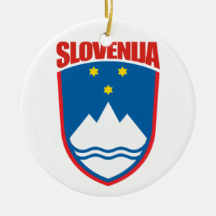 Slovenija (Slovenia) Ceramic Tree Decoration