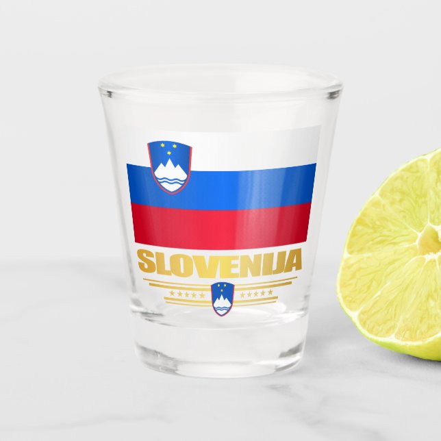 Slovenija (Slovenia) Flag Shot Glass (Front)