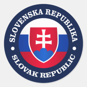 Slovenska Republika Classic Round Sticker