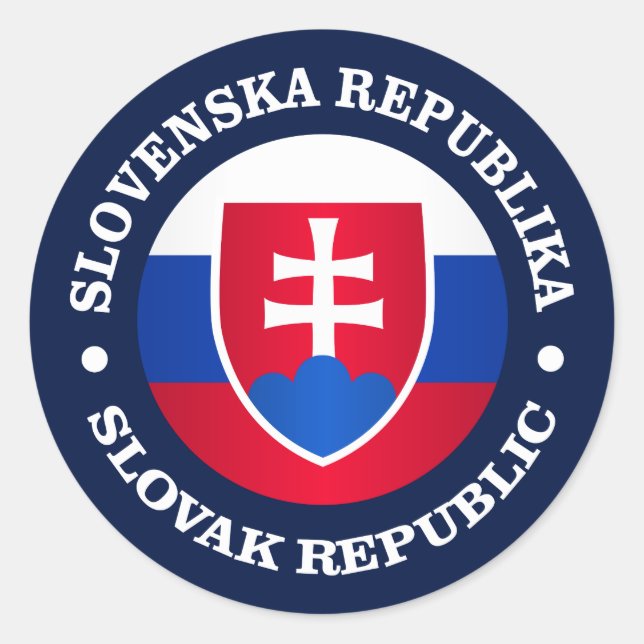 Slovenska Republika Classic Round Sticker (Front)