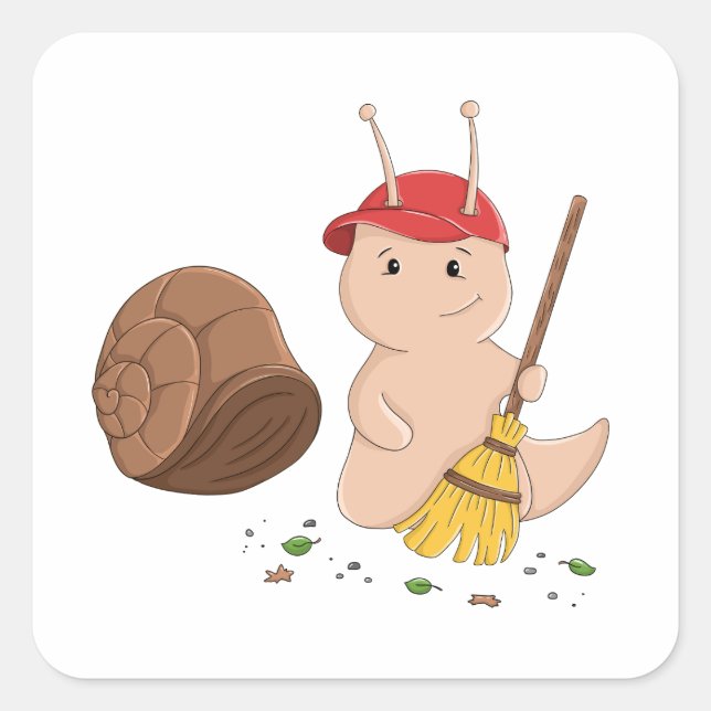 Slow and Steady Cleanup Crew Snail Sticker (Front)