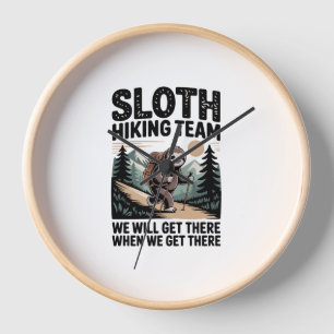 Slow and Steady Sloth Hiking Team Clock