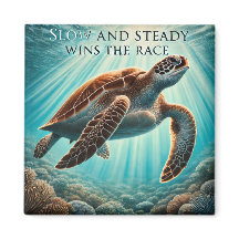 Slow and Steady Turtle Magnet