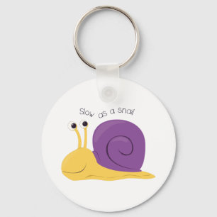 Slow As Snail Key Ring