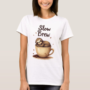 Slow Brew Coffee Sloth T-Shirt