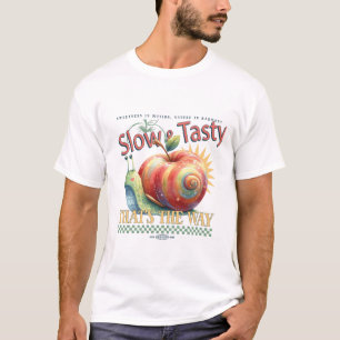 Slow but Tasty Snail Funny Food Pun T-Shirt