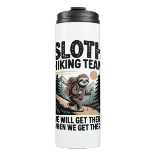 Slow Days Sunny Vibes Sloth Hammock Trop Thermal Tumbler