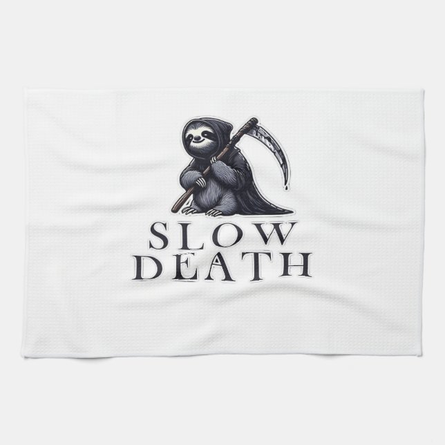 Slow Death Essential T-Shirt Tea Towel (Horizontal)