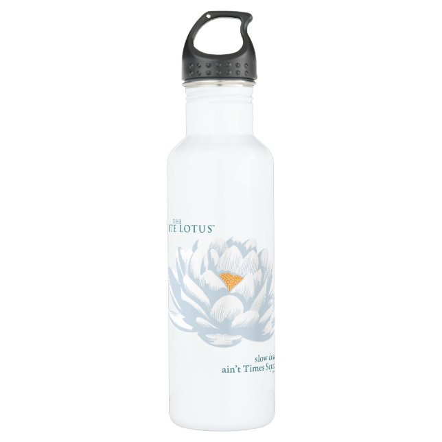 Slow Down, Ain’t Times Square - The White Lotus 710 Ml Water Bottle (Front)