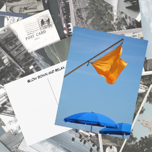 Slow Down and Relax Beach Postcard